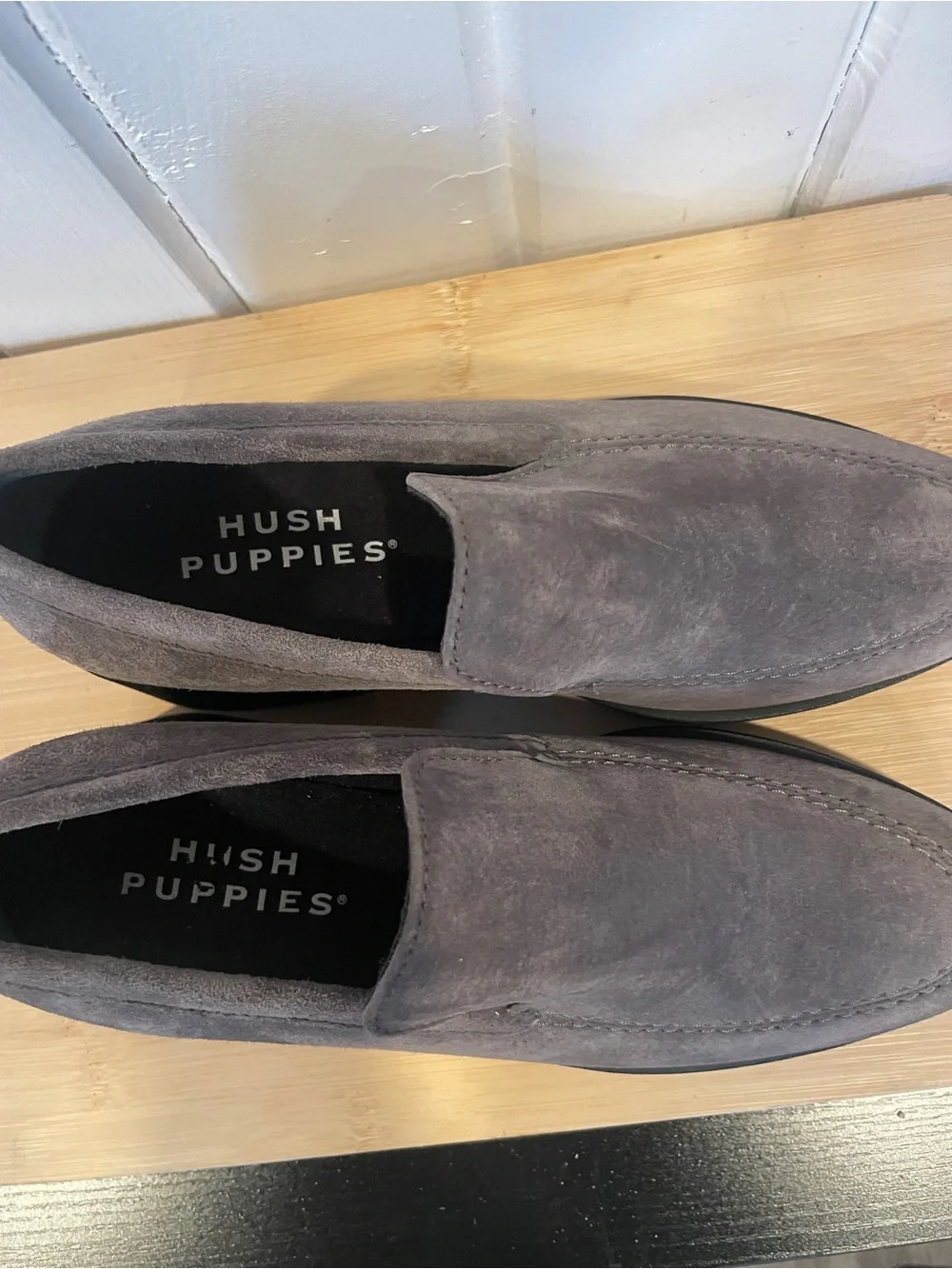 Hush Puppies Suede Block Heel  Loafers for Women size 6.5